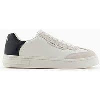Armani Exchange Women/'s London Sneaker, Off White Black, 4 UK