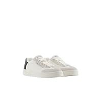 Armani Exchange Women/'s London Sneaker, Off White Black, 6 UK