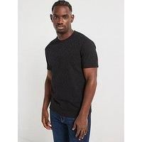 Armani Exchange Embossed Print Crew Neck T-Shirt - Black