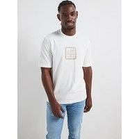 Armani Exchange Men/'s Spray Paint Ax Logo Tee T-Shirt, Off White, XS
