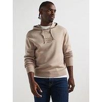 Armani Exchange Rubberised Logo Hoodie - Dark Beige