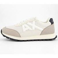 Armani Exchange Men/'s Drop Sneaker, Plaza Taupe+Off Whit, 8 UK
