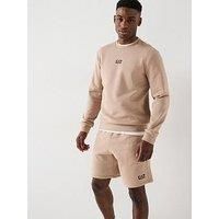 Ea7 Emporio Armani Core Id Logo Crew Sweat - Beige