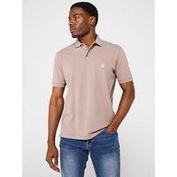 Armani Exchange Men/'s Icon Project, Embroidered Logo, Polo Shirt, Brown, S