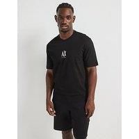 Armani Exchange Men/'s Icon Project, Embroidered Logo, T-Shirt, Black, XS