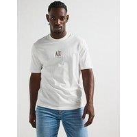 Armani Exchange Men/'s Icon Project, Embroidered Logo, T-Shirt, White, L