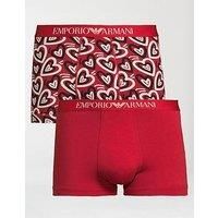 Emporio Armani Bodywear 2 Pack Heart Print Boxer Shorts - Multi