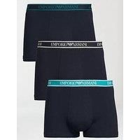 EMPORIO ARMANI Men/'s 3-Pack Trunk, Armani BLU/Armani BL, S