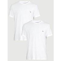 Emporio Armani Men's 2 Pack Lounge Crew Neck T-Shirt, White