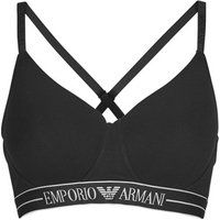 Emporio Armani  EVERYDAY COTTON PADDED SOFT COUTOUR BRA  women's Sports bras in Black