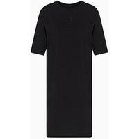 Armani Exchange Women/'s Icon Project, Shiny Logo, Dress, Black, L