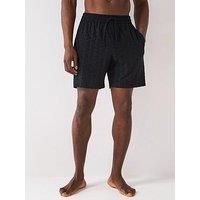 Emporio Armani  Beach Woven All Over Eagle Bermuda Shorts Black  men's Shorts in Black