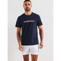 EMPORIO ARMANI Men/'s Round-Neck T-Shirt, ARM.BLU PR.MACROLOGO, M