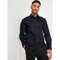 Armani Exchange Icon Stretch Cotton Shirt - Navy