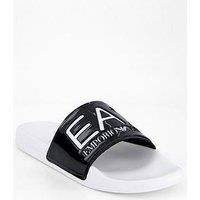 Ea7 Emporio Armani Logo Sliders - Black