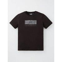 Ea7 Emporio Armani Boys Train Visability Short Sleeve T-Shirt - Black