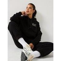 Ea7 Emporio Armani Train Visibility Logo Hoodie - Black