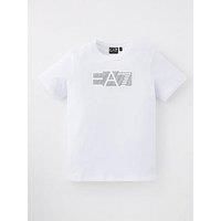 Ea7 Emporio Armani Boys Train Visibility Short Sleeve T-Shirt - White
