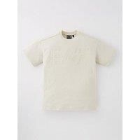 Ea7 Emporio Armani Boys Oversize Logo Short Sleeve T-Shirt - Beige