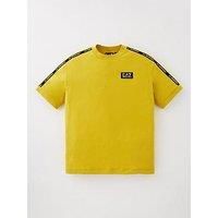 Ea7 Emporio Armani Boys Tape Logo Short Sleeve T-Shirt - Yellow