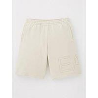 Ea7 Emporio Armani Boys Oversize Logo Jog Shorts - Beige