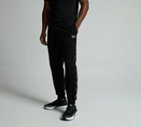 Emporio Armani EA7 Men/'s Trousers with Cuff Logo Series, Gauze Cotton, 7M001040, blackone, M