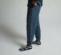 EA7 Logo Tape Series Fleece Jogger - Grey - Size XS