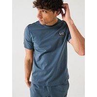 Ea7 Emporio Armani Sporty Logo Taped Crew T-Shirt - Dark Grey