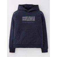 Ea7 Emporio Armani Boys Train Visibility Hoodie - Navy