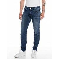 Replay men/'s jeans with power stretch, blue (Medium Blue 009), 30W / 32L