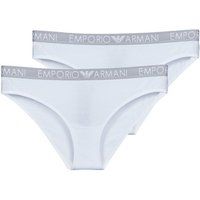 Emporio Armani  BI-PACK BRAZILIAN BRIEF PACK X2  women's Knickers/panties in White