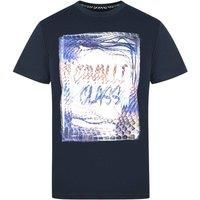 Cavalli Class Box Logo Navy Blue T-Shirt
