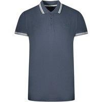 Cavalli Class Twinned Tipped Collar Navy Blue Polo Shirt