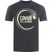 Cavalli Class Piercing Snake Logo Black T-Shirt