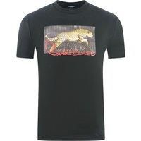 Boxed Leopard Logo Black T-Shirt