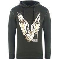Cavalli Class Golden Eagle Logo Black Hoodie