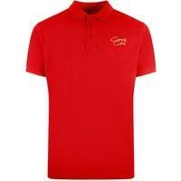 Signature Logo Red Polo Shirt