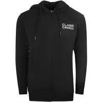 Reverse Logo Black Zip-Up Hoodie