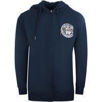 Cavalli Class Large Circle Design Navy Blue Zip-Up Hoodie
