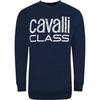 Bold Floral Design Navy Blue Sweatshirt