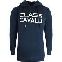 Cavalli Class Reverse Logo Navy Blue Hoodie