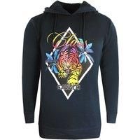 Diamond Tiger Design Black Hoodie