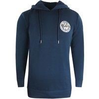 Large Circle Design Navy Blue Hoodie