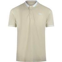 Bold Stripe Beige Sand Polo Shirt
