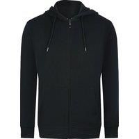 Traditional Style Leopard Design Black Zip-Up Hoodie
