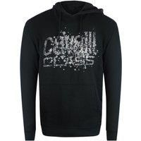Cracked Sprayed Logo Black Hoodie