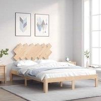 Bed Frame with Headboard 120x200 cm Solid Wood