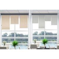 Wifi Smart Energy Saving Privacy Roller Blinds - Brown & Grey!