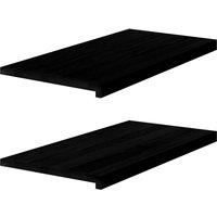 Berkfield Home Window Sills 2 pcs Dark Brown 80x40x2 cm Solid Wood Oak | Size: Medium