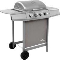 Gas BBQ Grill with 4 Burners Silver (FR/BE/IT/UK/NL only)